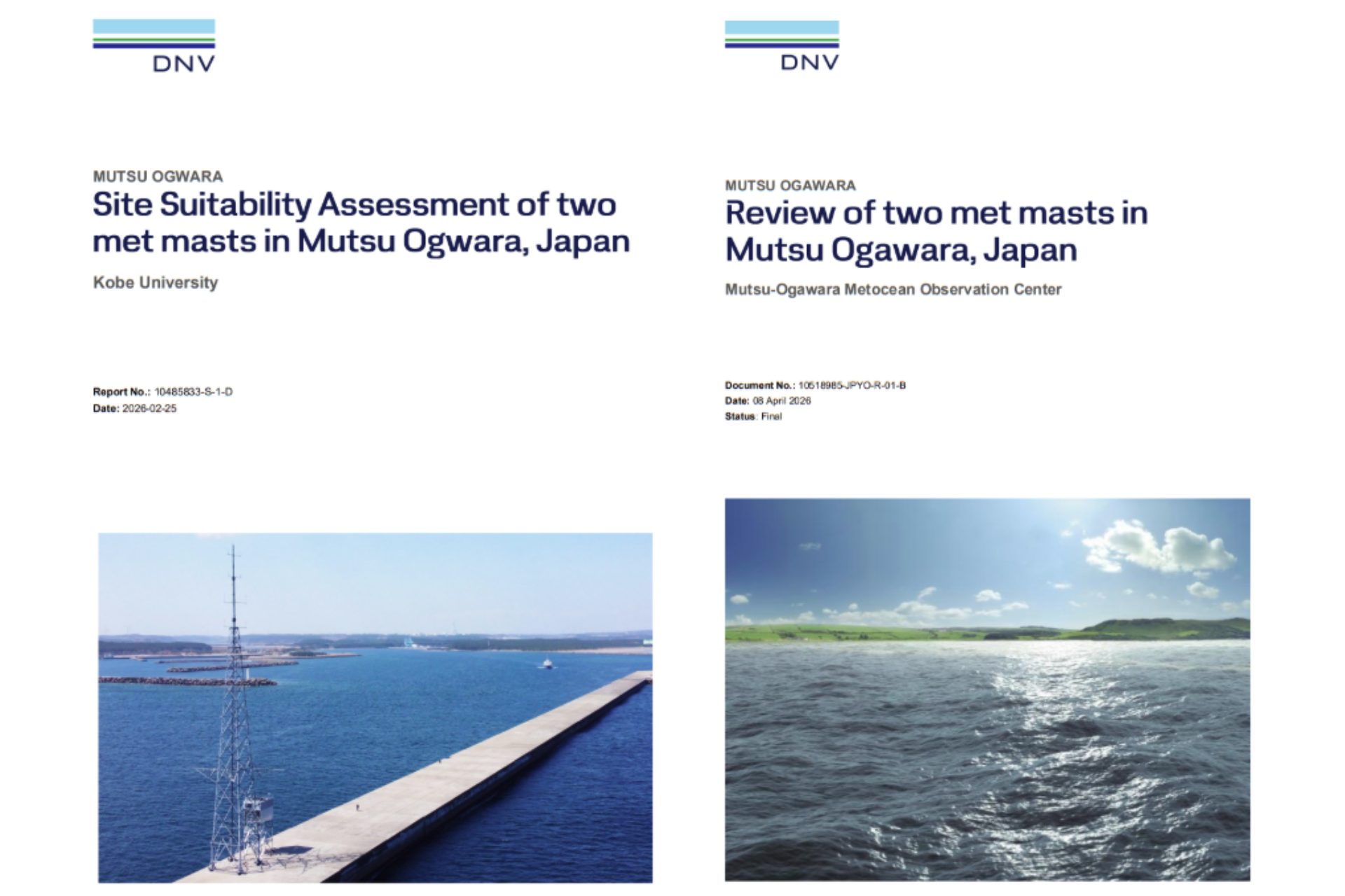 Mutsu-Ogawara Metocean Observation Center Signs Technical Cooperation Agreement with Global Independent Consultant DNV