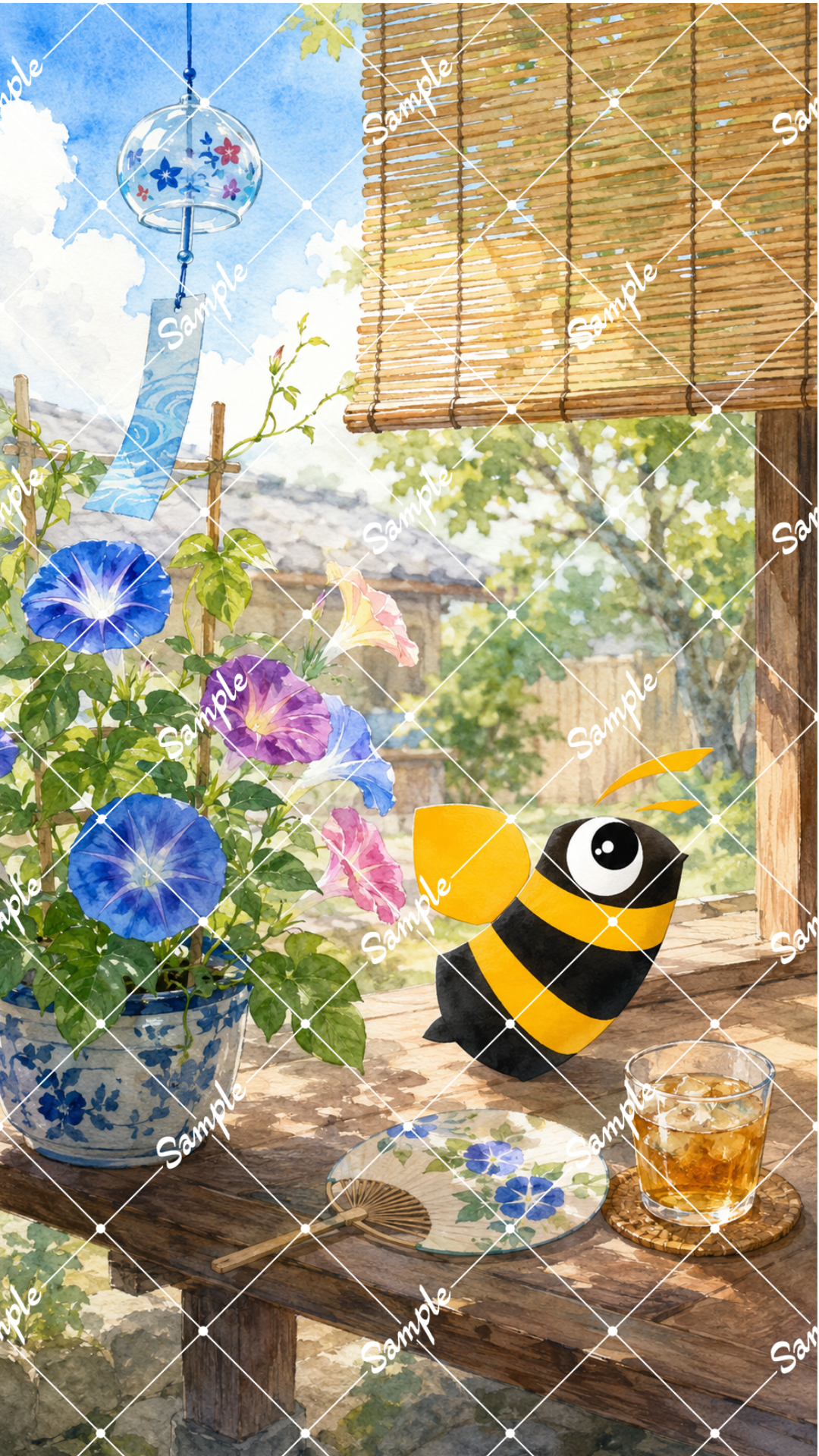 Free Download: Refresh Your Summer Smartphone with Morning Glory Wallpapers Featuring Konbee-chan!
