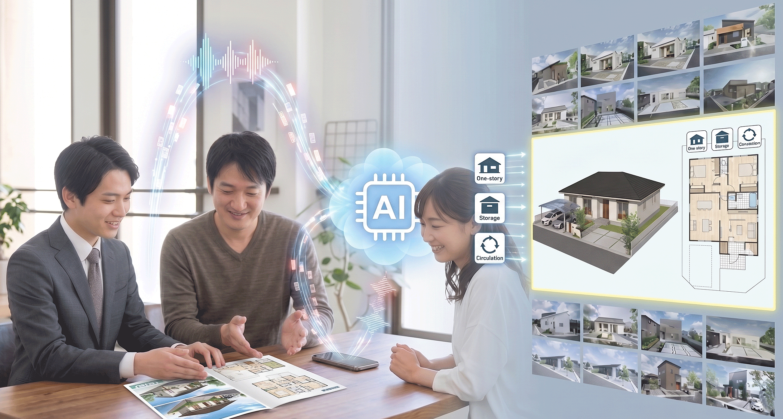 商談の「録音」がそのまま住宅プランになる！住宅営業AI『タノモシカ』が録音から提案候補を自動抽出