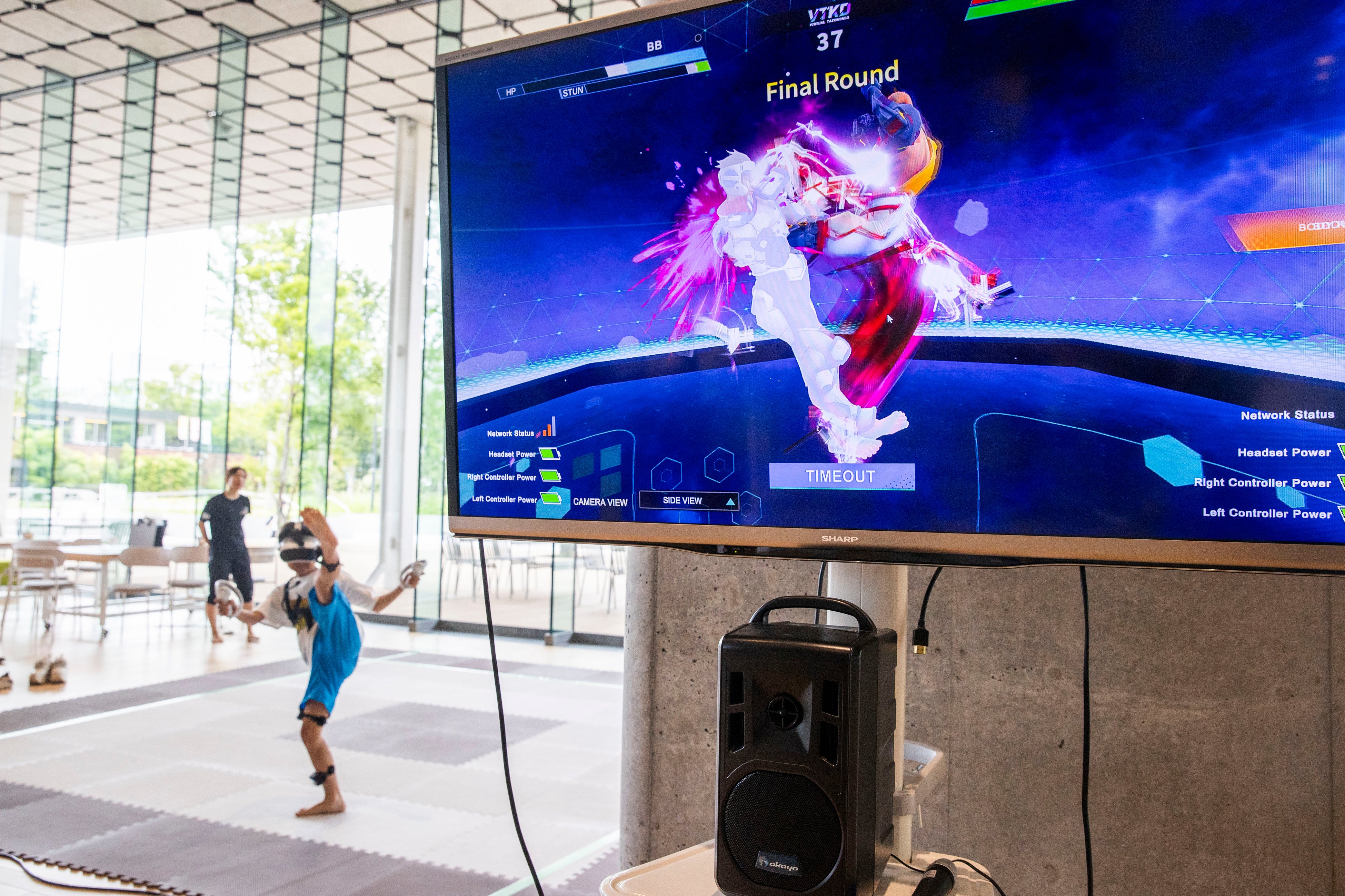 未来のスポーツ「VRテコンドー」が城西大学オープンキャンパスに登場