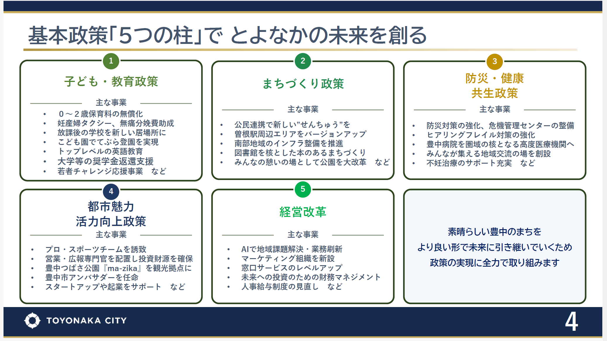 7月臨時会に補正予算案を提出　創る改革をさらにシンカ　～ワンランク上のとよなかへ