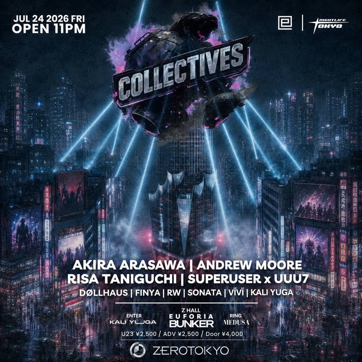 東京最前線與柏林真實聲響交會的一夜【COLLECTIVE by BUNKER×EUFORIA】盛大登場！