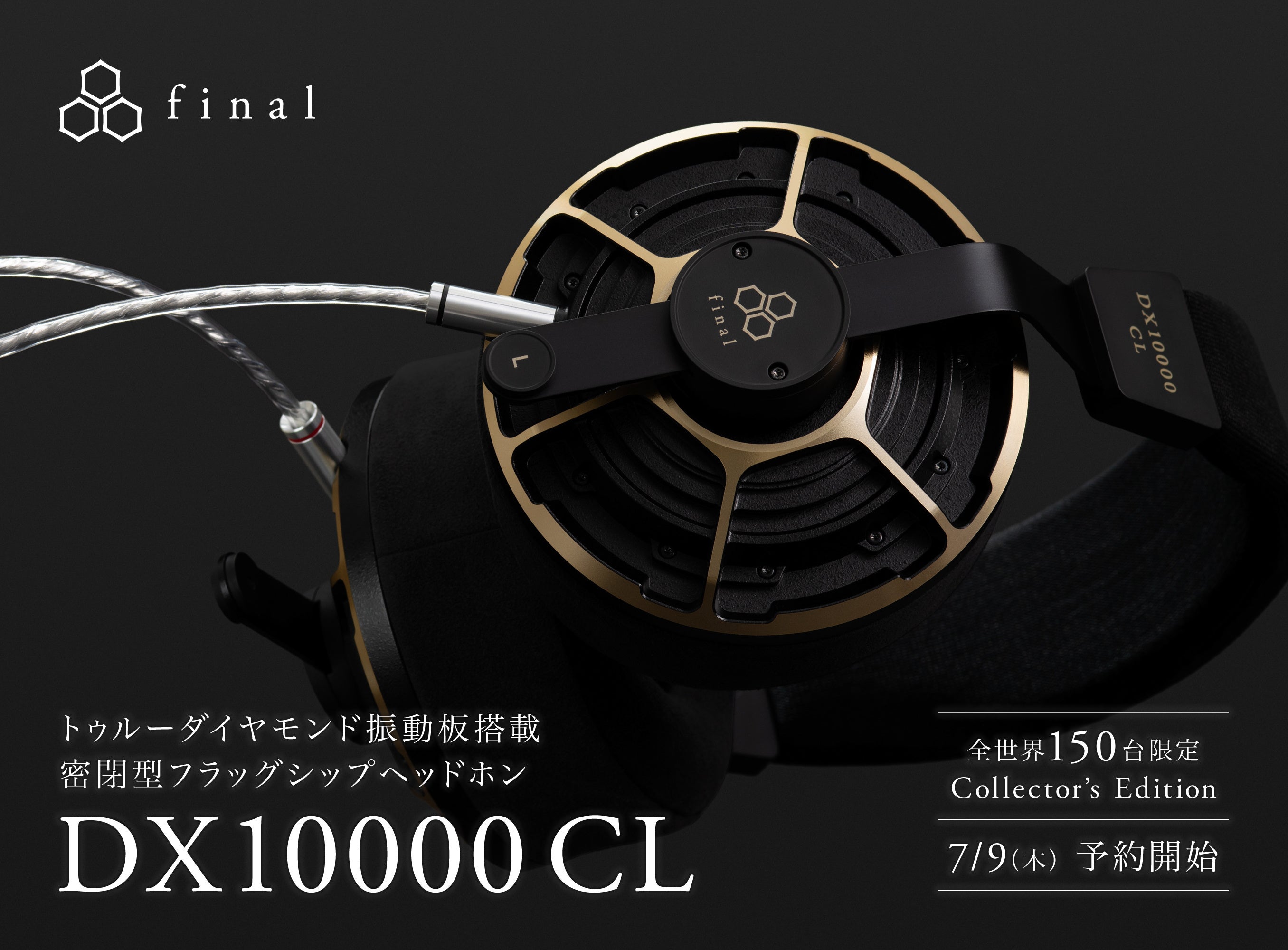 final Announces True Diamond Diaphragm-Equipped Closed-Back Headphones 'DX10000 CL', Pre-Orders Now Open