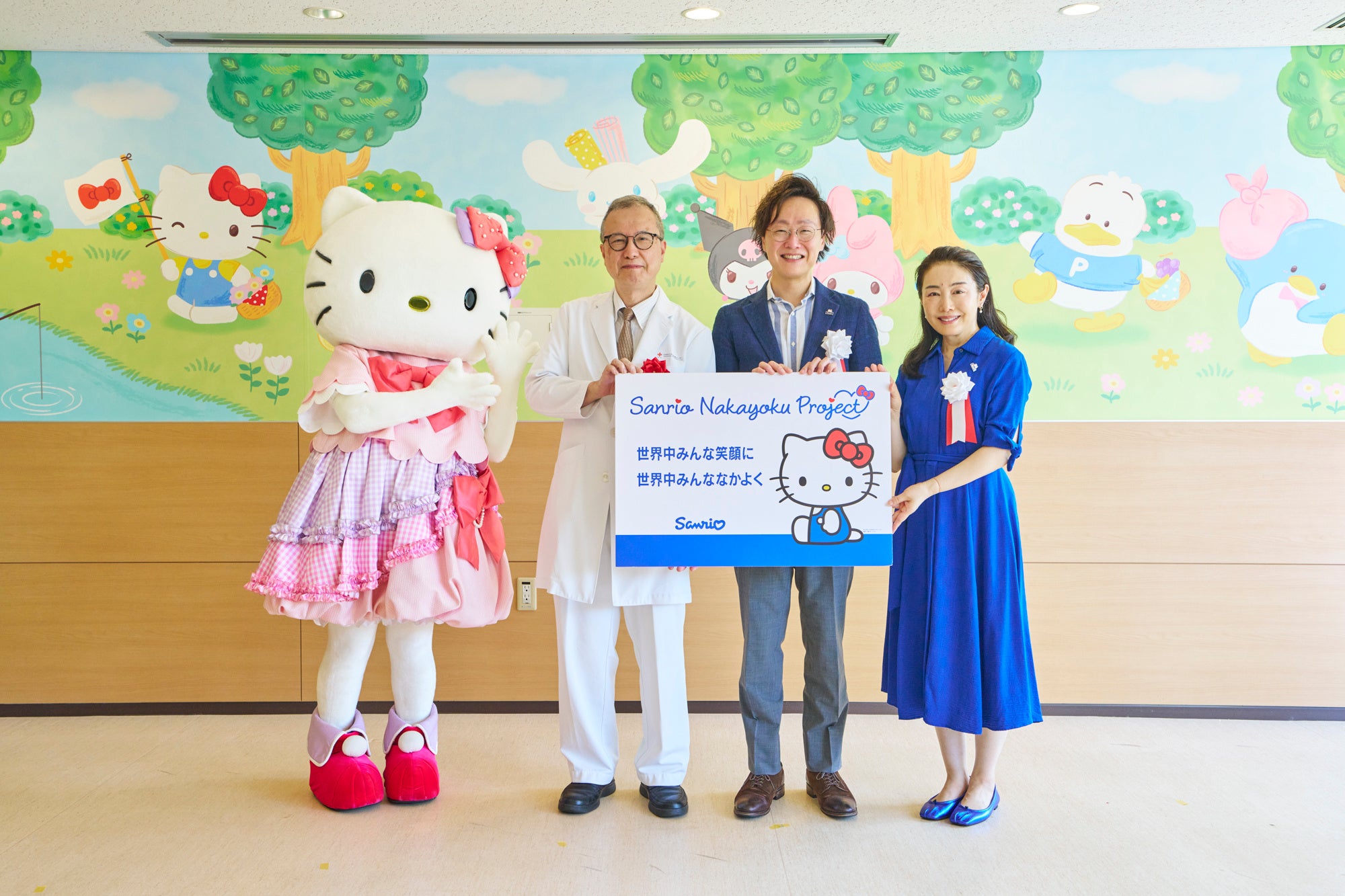 サンリオ、日本赤十字社医療センター小児病棟を23キャラクターを用いた空間づくりで支援